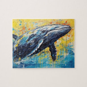 Modern Art Whale Painting  Jigsaw Puzzle