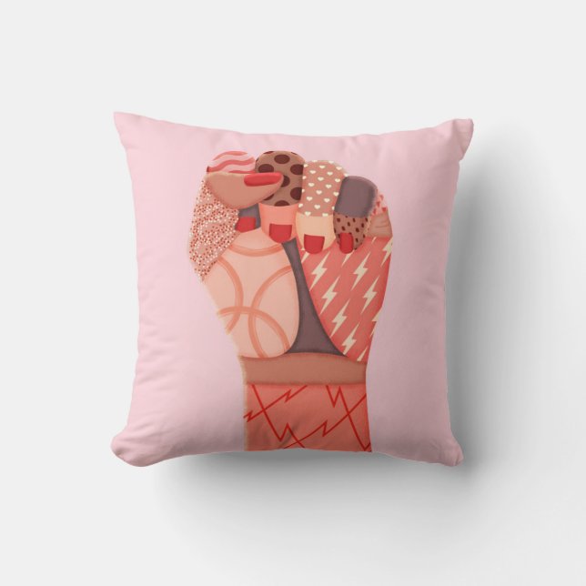 Modern Art Womens Protest Cushion (Front)