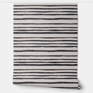 Modern Artisan: Bold Black Stripes Wallpaper