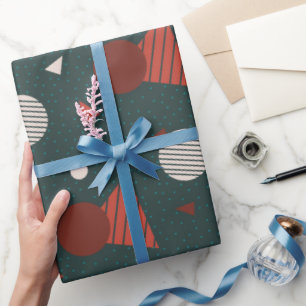 Modern Artisan Special Geometric Baby Boy Baby Sho Wrapping Paper