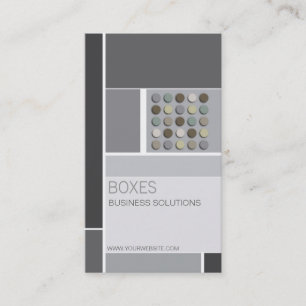 Modern Artist Abstract Grid Monochrome Fuzzy Dots Business Card
