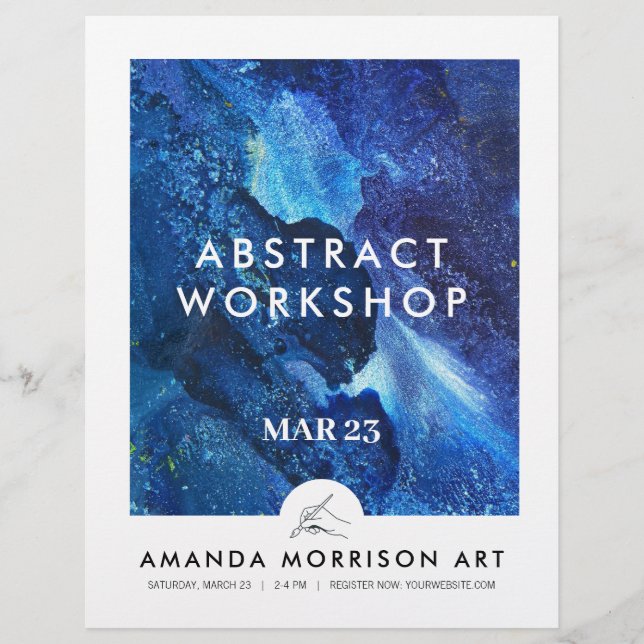 Modern Artist Painter Hand Logo  Flyer (Front)