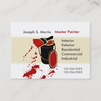 Modern Artist Skilled House Painting Business Card