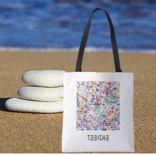 Modern Artistic Abstract Paint Splatter Colourful Tote Bag