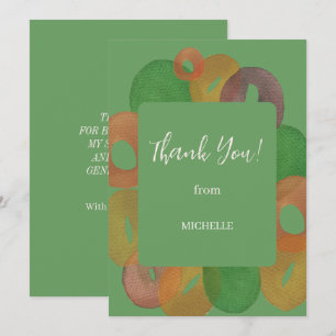 Modern Artistic Autumn Colourful Pattern Birthday Thank You Card