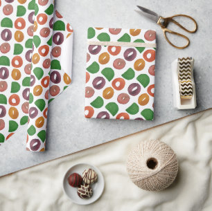 Modern Artistic Autumn Colourful Pattern Wrapping Paper