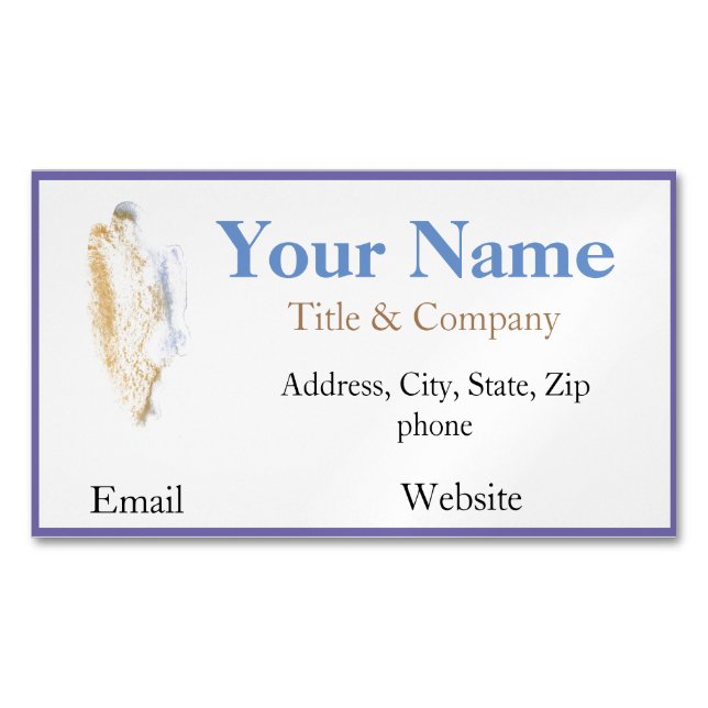 Modern Artistic Business Design Magnetic Business Card (Front)