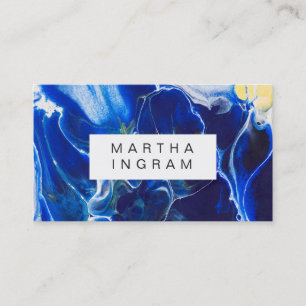 Modern Artistic Creative Design Blue Abstract Business Card