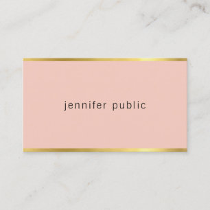Modern Artistic Design Elegant Colour Gold Sleek Business Card