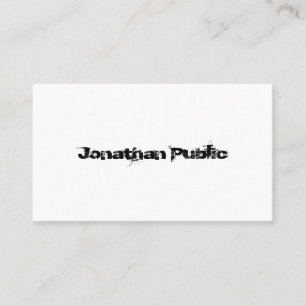 Modern Artistic Font Design Professional Simple Business Card