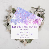 Modern Artistic Grunge Pink and Purple Wedding