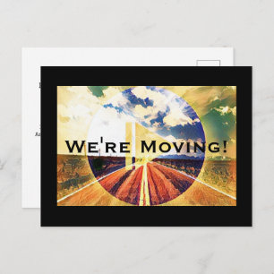 Modern Artistic Moving Announcement New Address