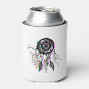 Modern Artistic Native American Dreamcatcher Can Cooler