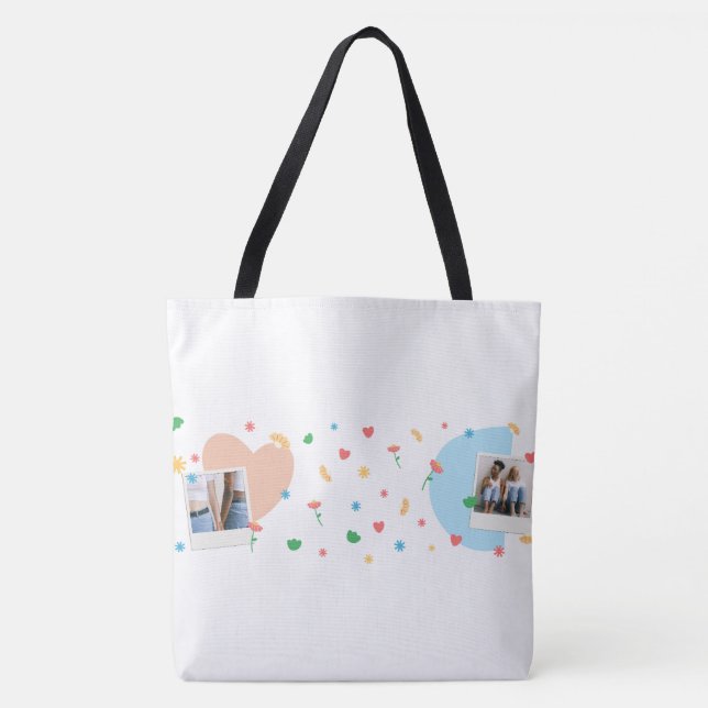 Modern Artistic Pattern Tote Bag - Creative Heart  (Front)