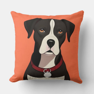 Modern Artistic Pet Portrait Home Décor Cushion
