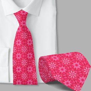 Modern Artistic Pink Pattern Necktie