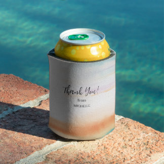 Modern Artistic Rainbow Pattern Birthday Can Cooler