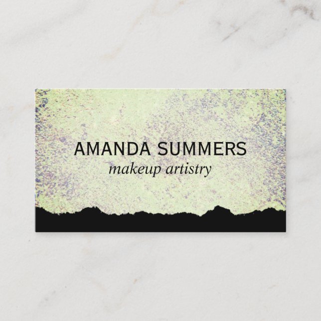 Modern Artistic Speckled Business Card (Front)