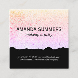 Modern Artistic Speckled Square Business Card