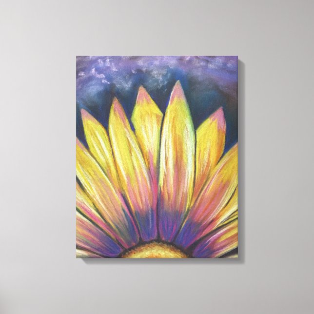 Modern Artistic Sunflower Canvas Wall Art (Front)