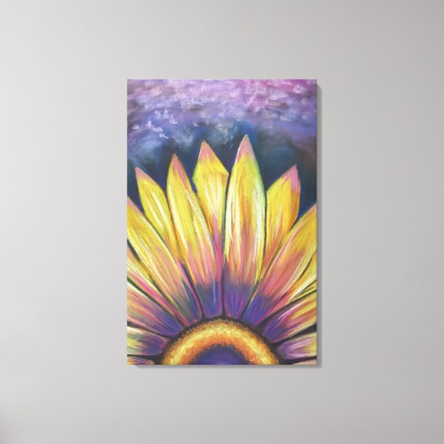 Modern Artistic Sunflower Canvas Wall Art (Front)