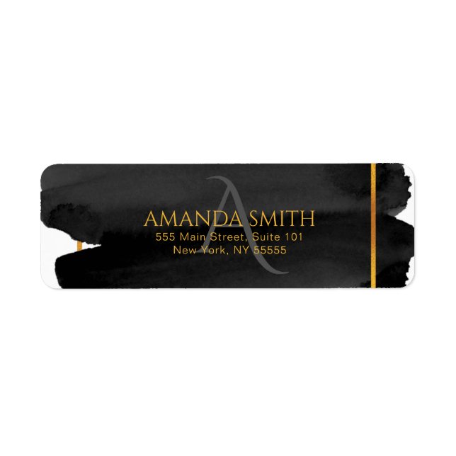 Modern Artistic Watercolor and Gold  (Front)