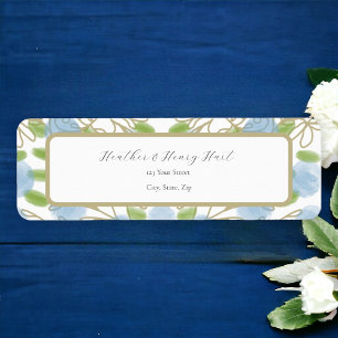 Modern Artistic Watercolor Wedding Return Address