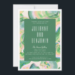 Modern Artsy Abstract Green Watercolor Wedding Invitation<br><div class="desc">Modern Artsy Abstract Green Watercolor Wedding Invitation</div>