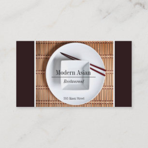 Modern Asian Restaurant Business Card
