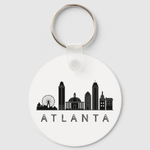 Modern Atlanta Georgia Stylised  Skyline Key Ring