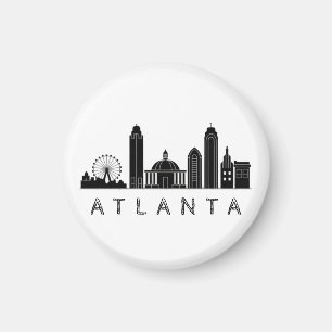 Modern Atlanta Georgia Stylised  Skyline Magnet