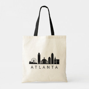 Modern Atlanta Georgia Stylised  Skyline Tote Bag