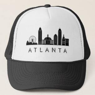 Modern Atlanta Georgia Stylised  Skyline Trucker Hat