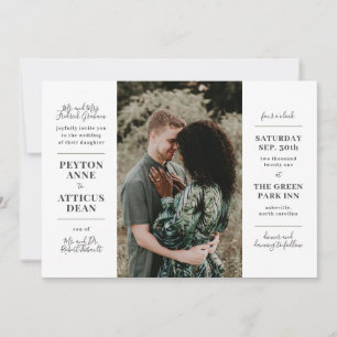 Modern Atmosphere Wedding Invitation with a Photo