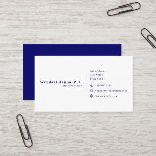 Modern Attorney At Law Simple Business Card