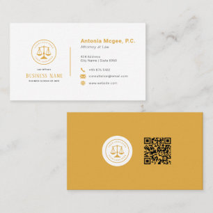Modern Attorney At Law   Simple  Business Card