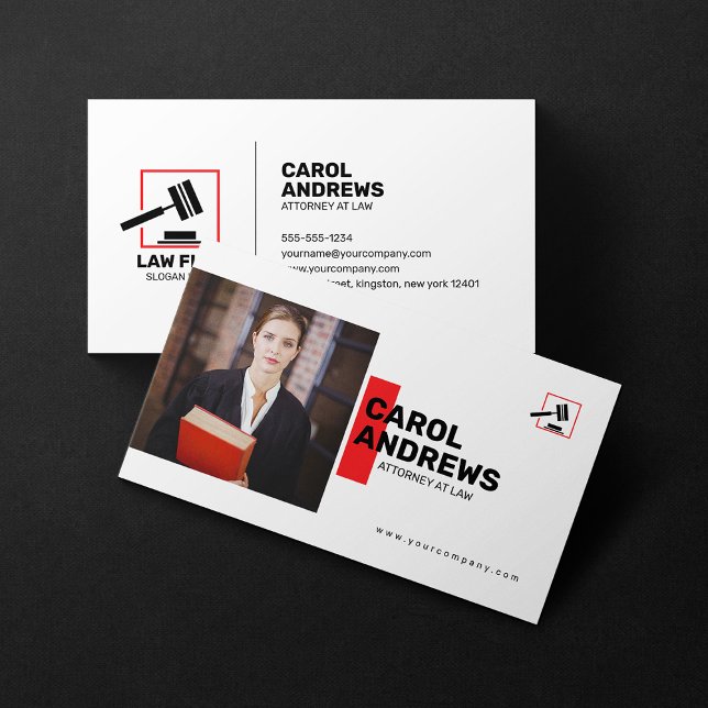 Modern Attorney At Law students Lawyer Advocate Business Card (Creator Uploaded)