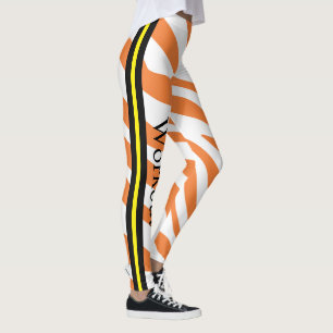 Modern attractive design for workout l Orange Leggings