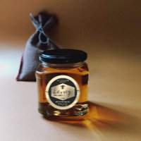 Modern attractive sparkle gold bee script honey