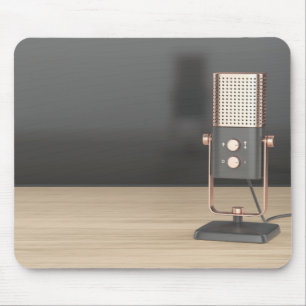 Modern audio microphone mouse mat