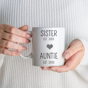 Modern Aunt Gift Promoted to Aunt Gift New Auntie  Mug