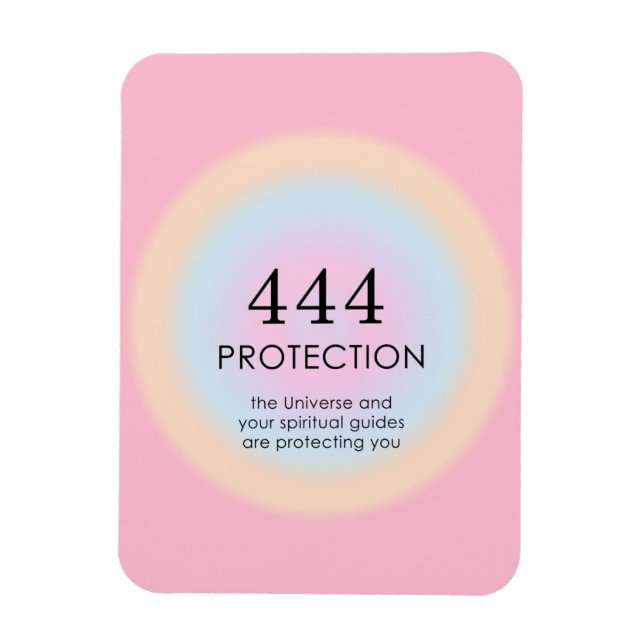 Modern Aura Angel Numbers Numerology 444     Magnet (Vertical)