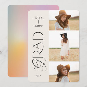 Modern aura pink colourful typography multi photo