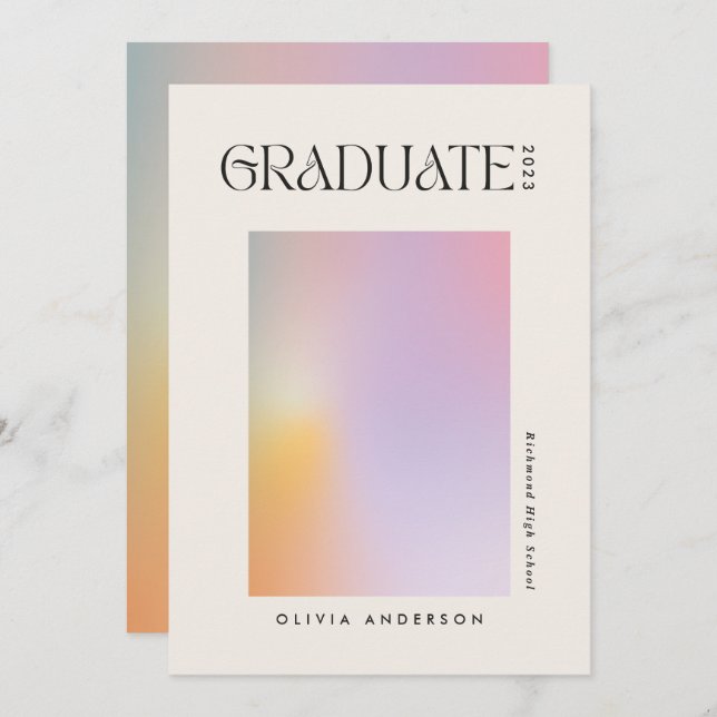 Modern aura pink colourful typography photo girly (Front/Back)