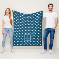 Modern Aussie Silhouette Pattern | Monogram Blue