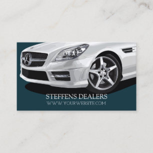 Modern Auto Car Dealer, Dealership Business Card