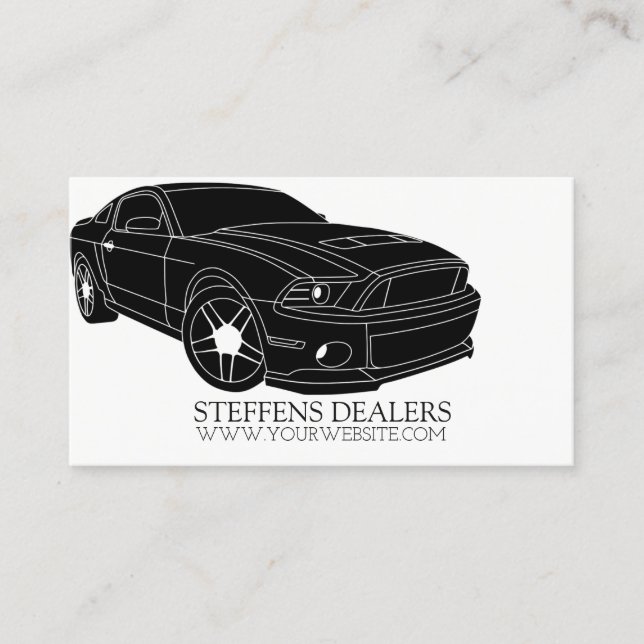 Modern Auto Car Dealer, Dealership Business Card (Front)