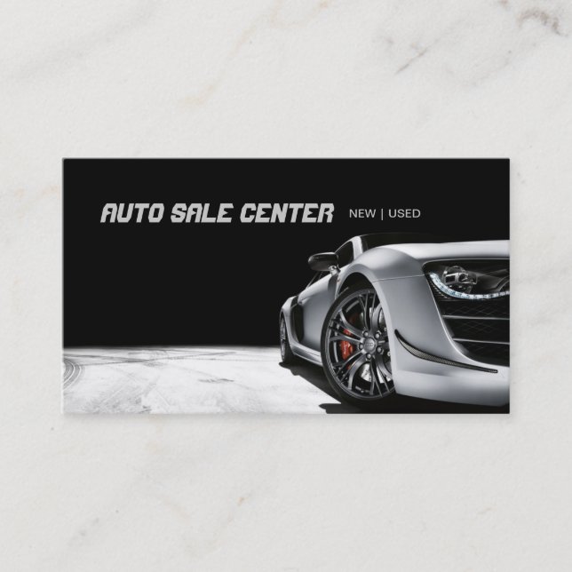 Modern Auto Sale Car Dealership Business Card (Front)
