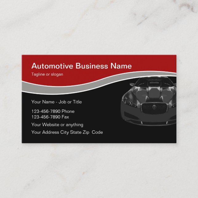Modern Automotive Business Card (Front)