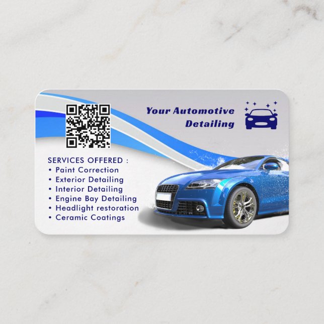Modern Automotive Detailing |  Business Card (Back)